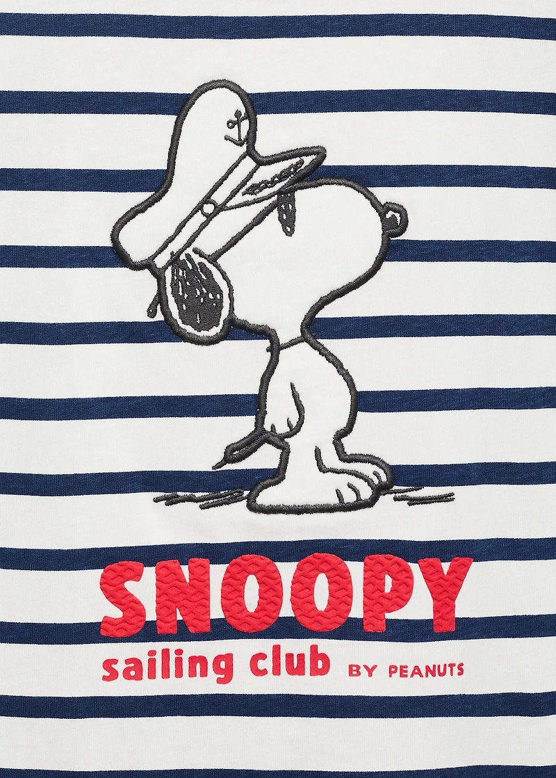 Snoopy striped t-shirt with knot detail