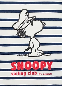 Snoopy striped t-shirt with knot detail