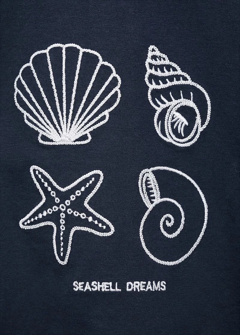 Embroidered detail T-shirt