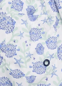 Marine-print swimsuit