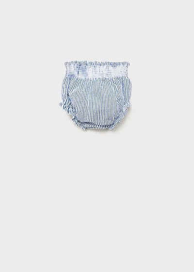 Striped cotton shorts