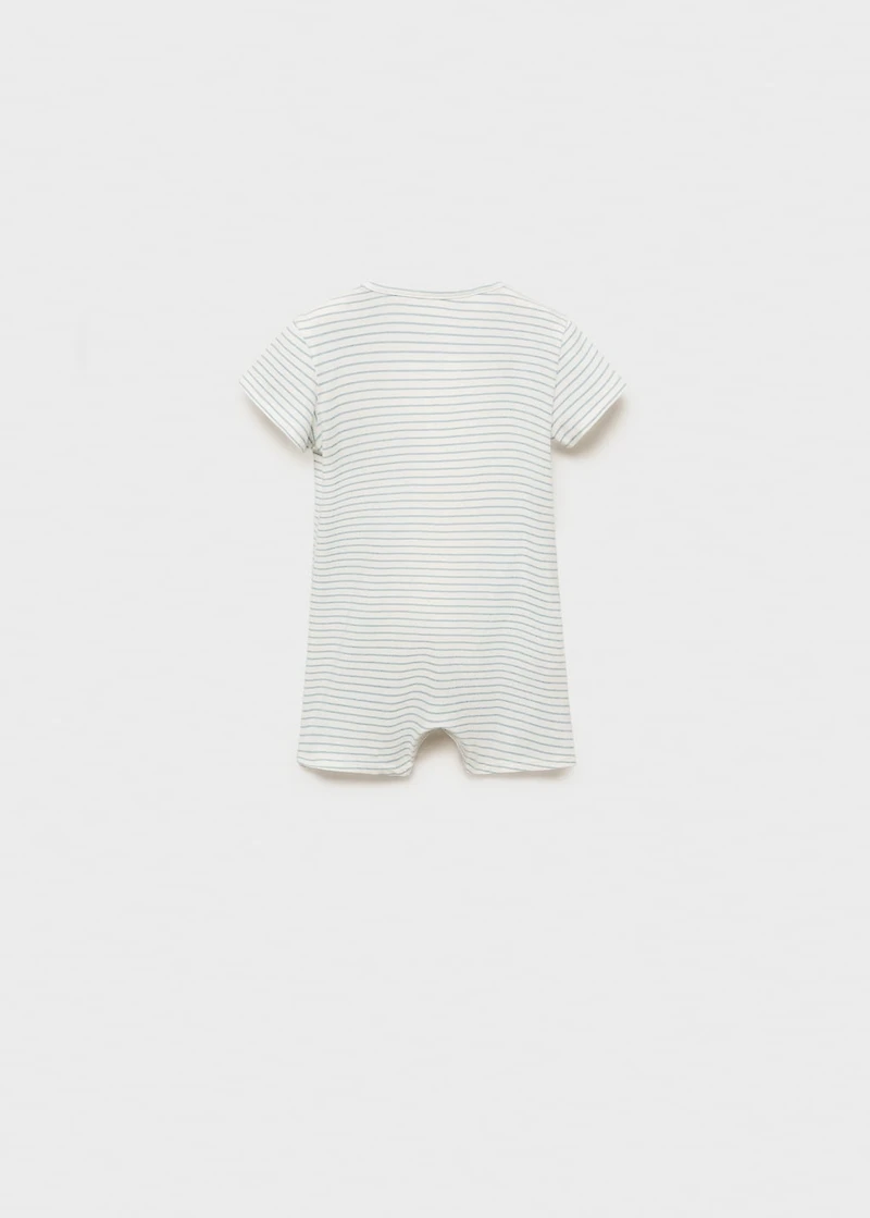 Striped bodysuit pyjamas