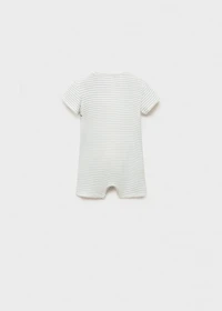 Striped bodysuit pyjamas