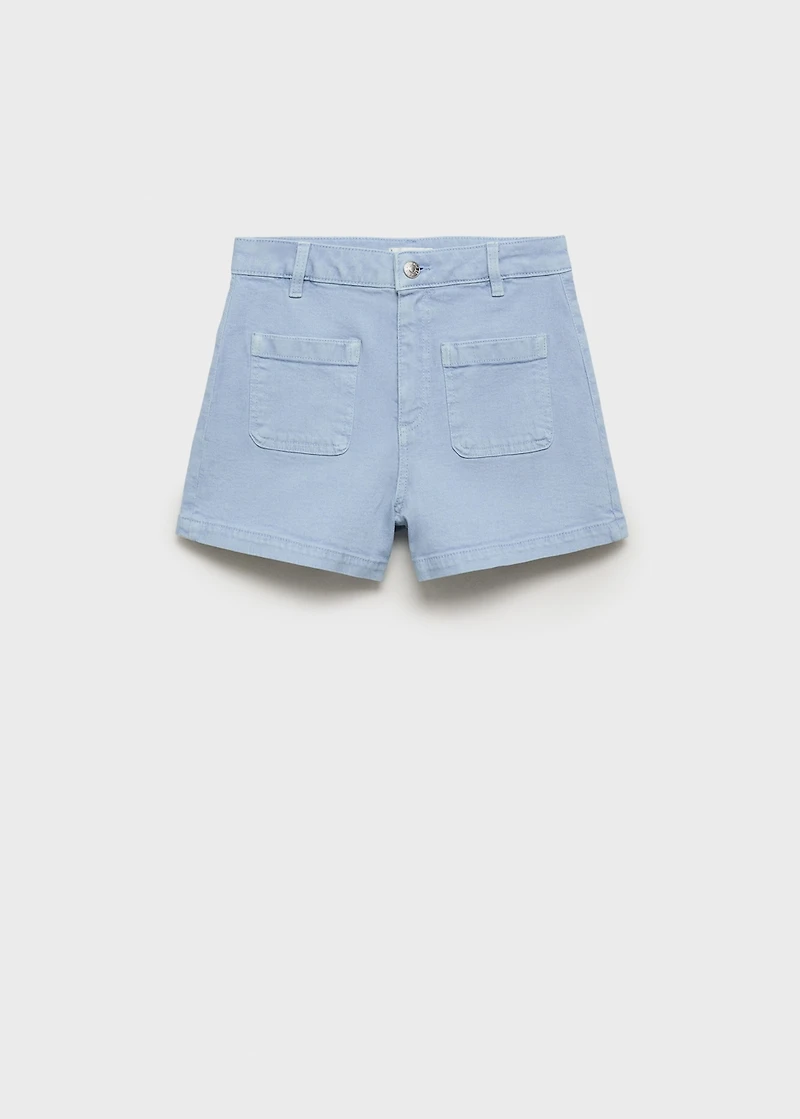 Denim shorts with pockets