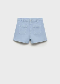 Denim shorts with pockets