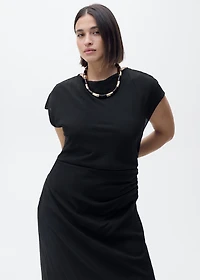 Draped straight dress