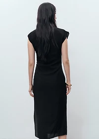 Draped straight dress