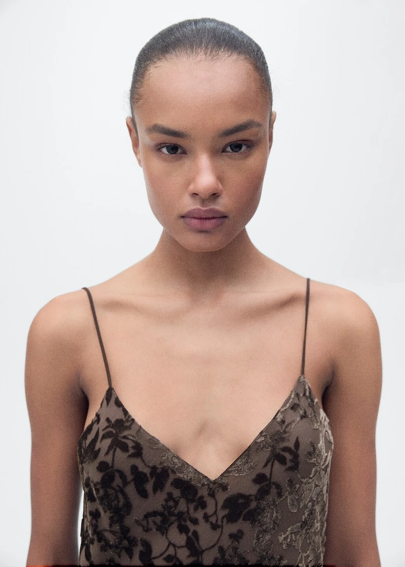 Devoré floral dress