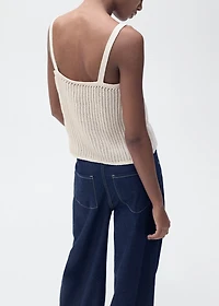 Combined top with lace details