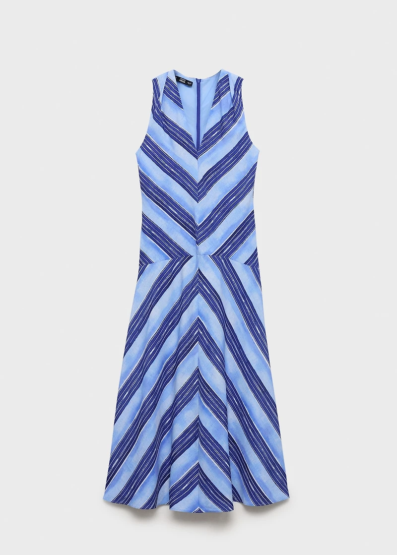 Striped flared dress