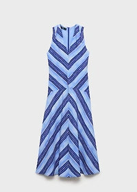 Striped flared dress