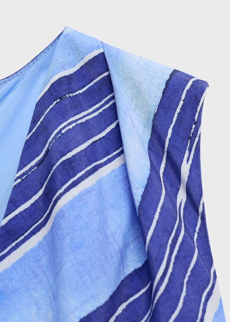 Striped flared dress