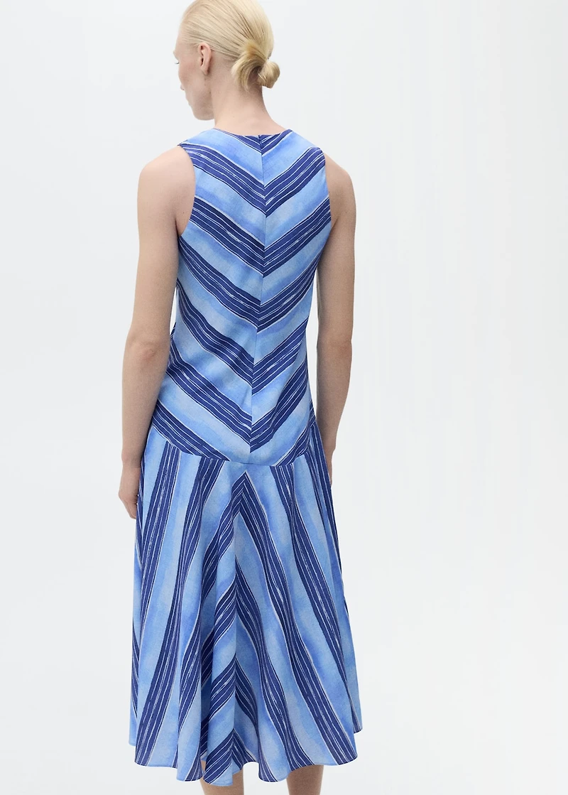 Striped flared dress