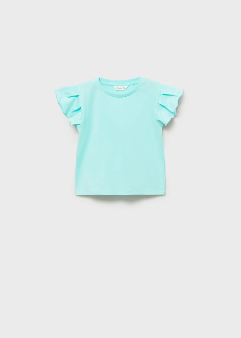 Ruffled sleeve T-shirt