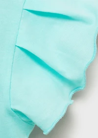 Ruffled sleeve T-shirt