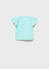 Ruffled sleeve T-shirt