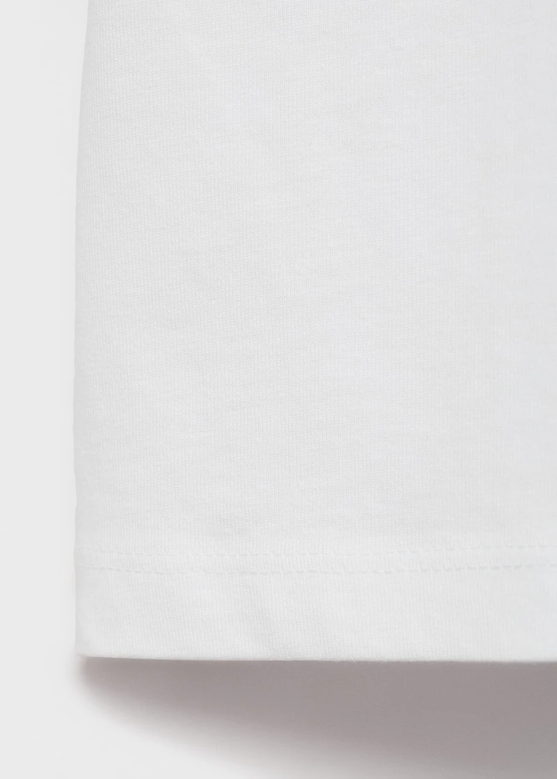 Embossed message t-shirt