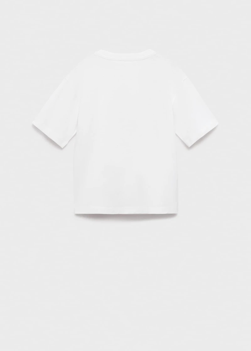 Embossed message t-shirt