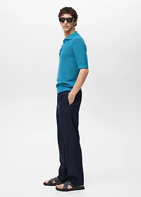 Linen lyocell regular-fit pants