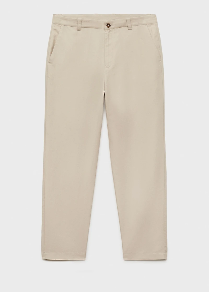 Regular-fit linen pants