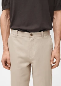 Regular-fit linen pants