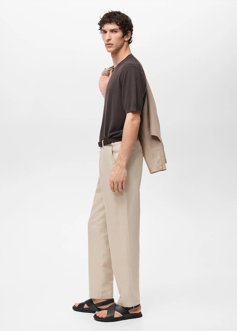 Regular-fit linen pants