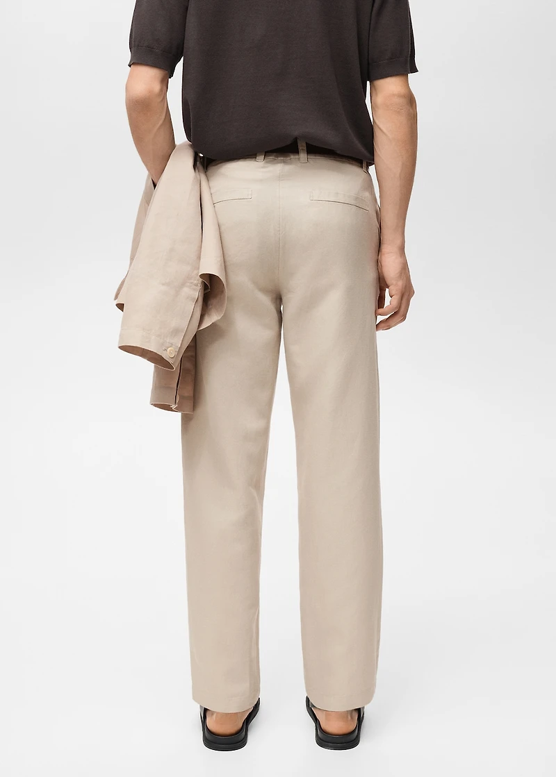 Regular-fit linen pants