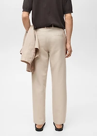 Regular-fit linen pants