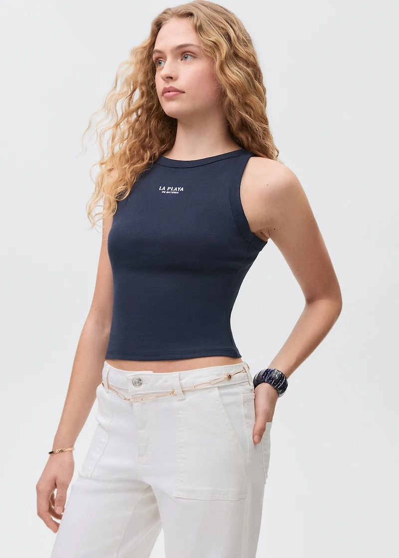 Message cotton T-shirt