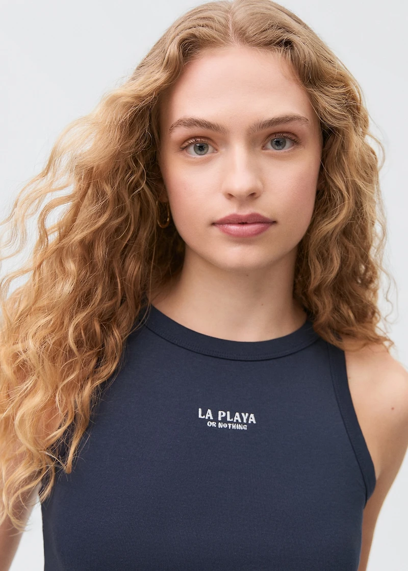 Message cotton T-shirt