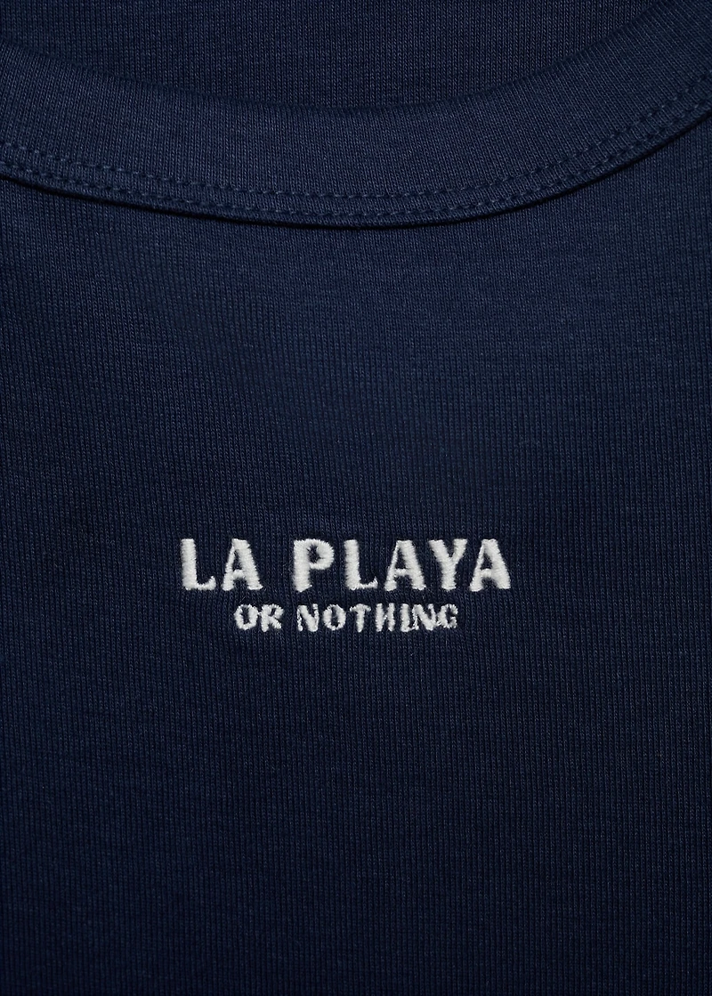 Message cotton T-shirt