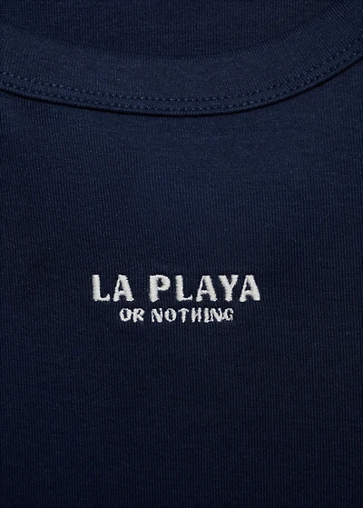 Message cotton T-shirt