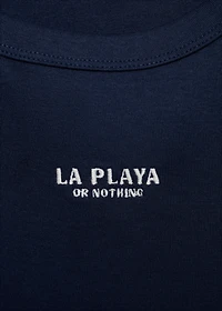 Message cotton T-shirt