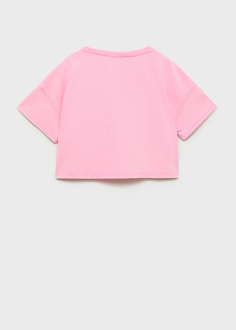 Embossed message t-shirt