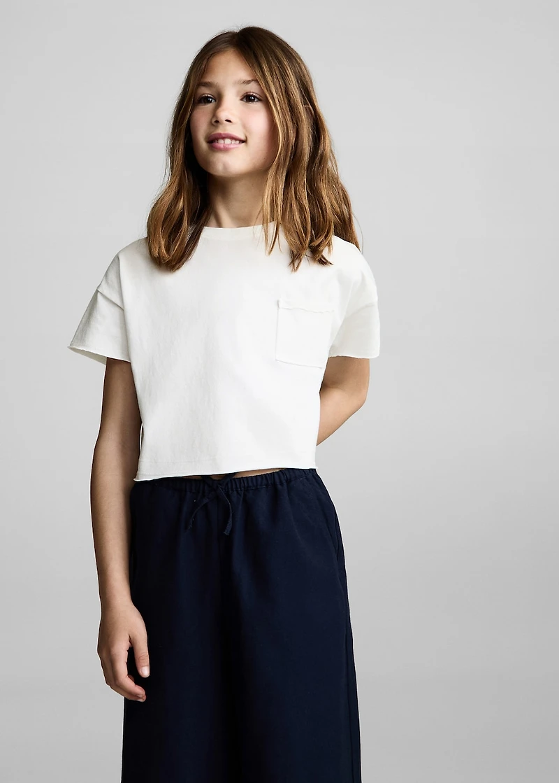 Cropped t-shirt with pocket