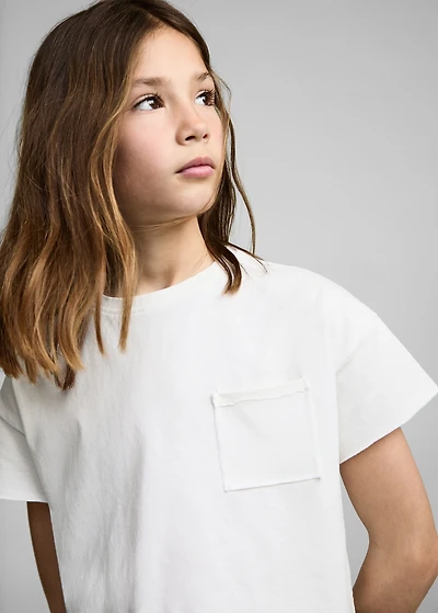 Cropped t-shirt with pocket