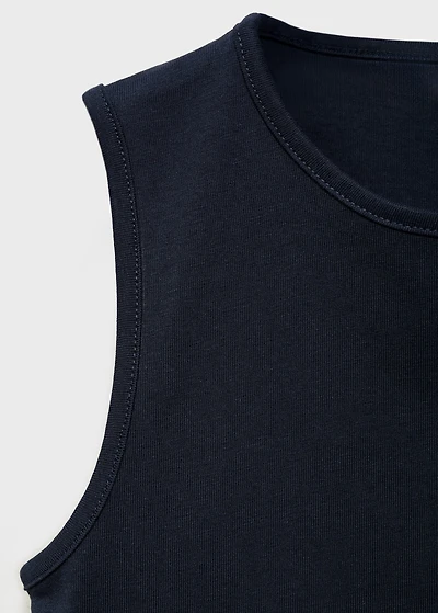 Cut-out back crop T-shirt