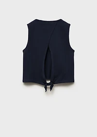 Cut-out back crop T-shirt