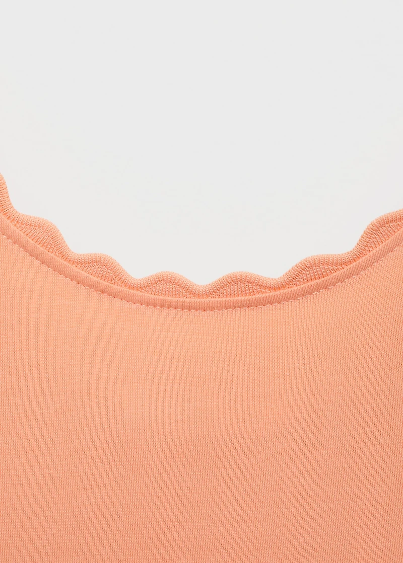 Tank top with embroidered detail