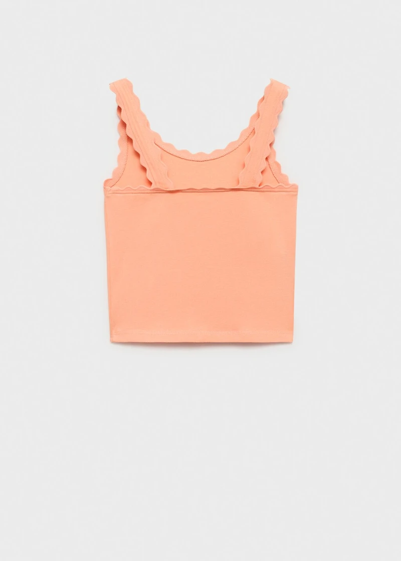 Tank top with embroidered detail