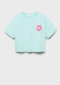 Printed cropped t-shirt