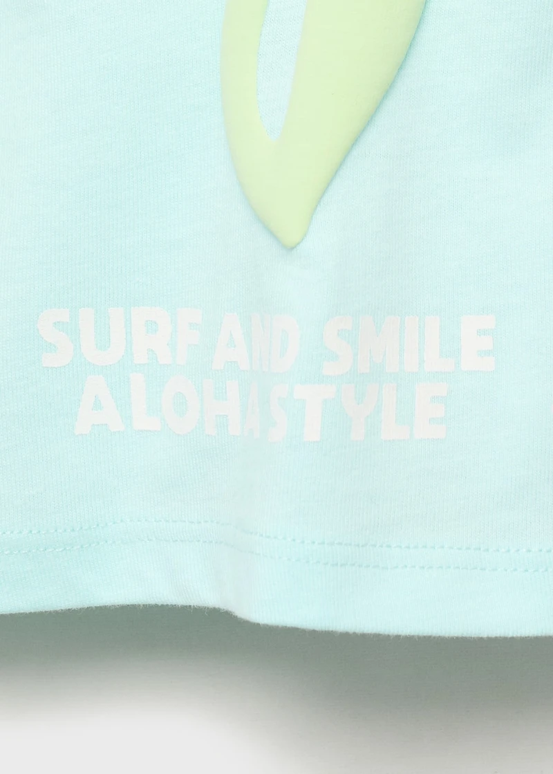 Printed cropped t-shirt