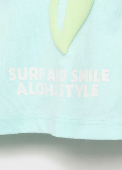 Printed cropped t-shirt