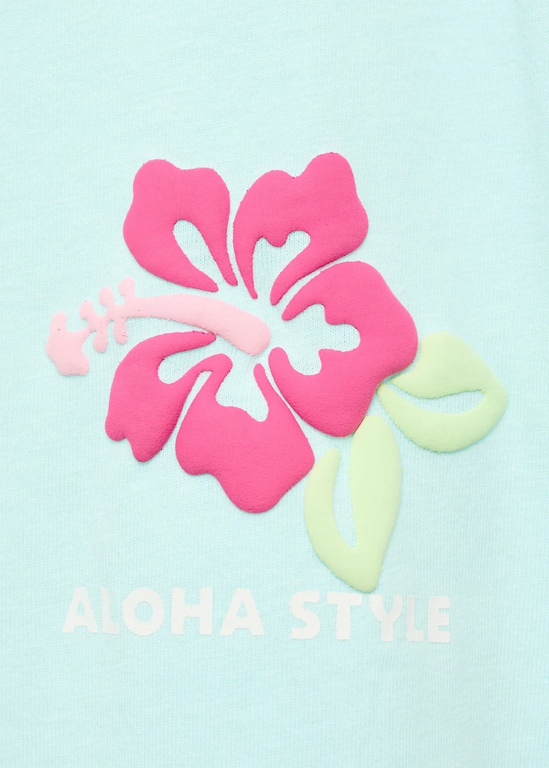 Printed cropped t-shirt