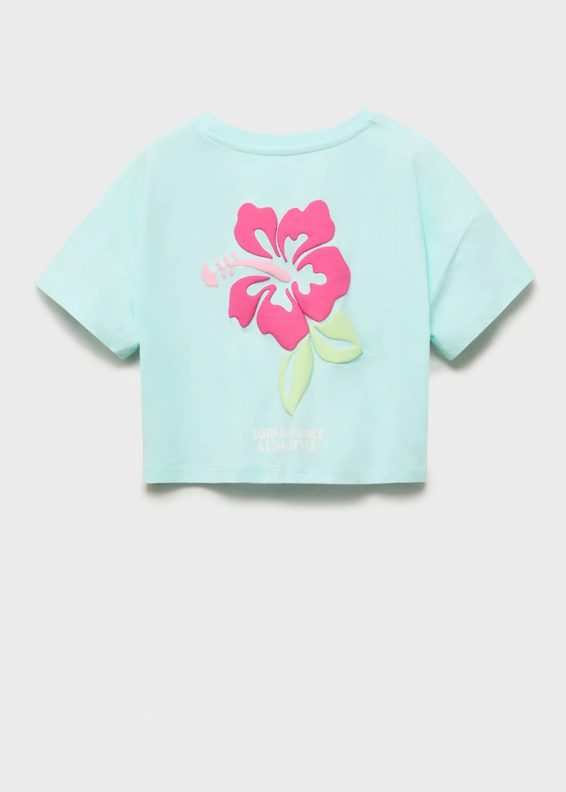 Printed cropped t-shirt