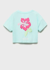 Printed cropped t-shirt