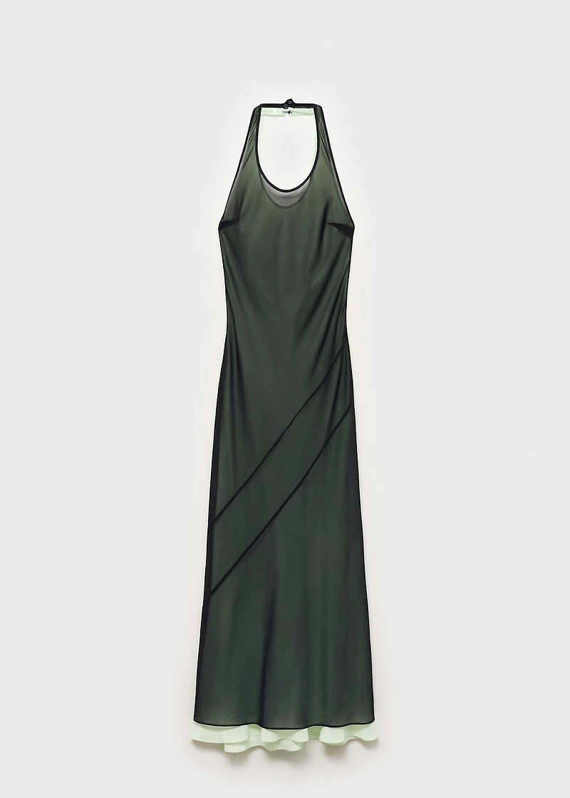 Semi-transparent combination dress