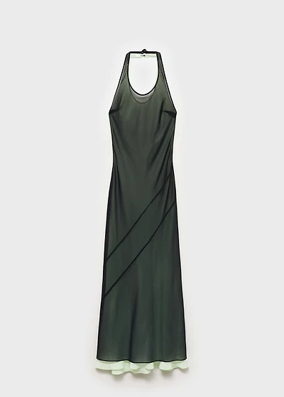Semi-transparent combination dress