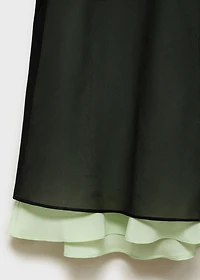 Semi-transparent combination dress
