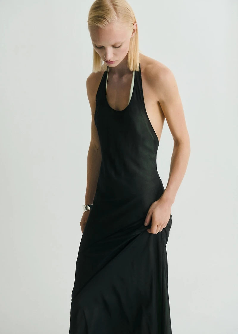 Semi-transparent combination dress